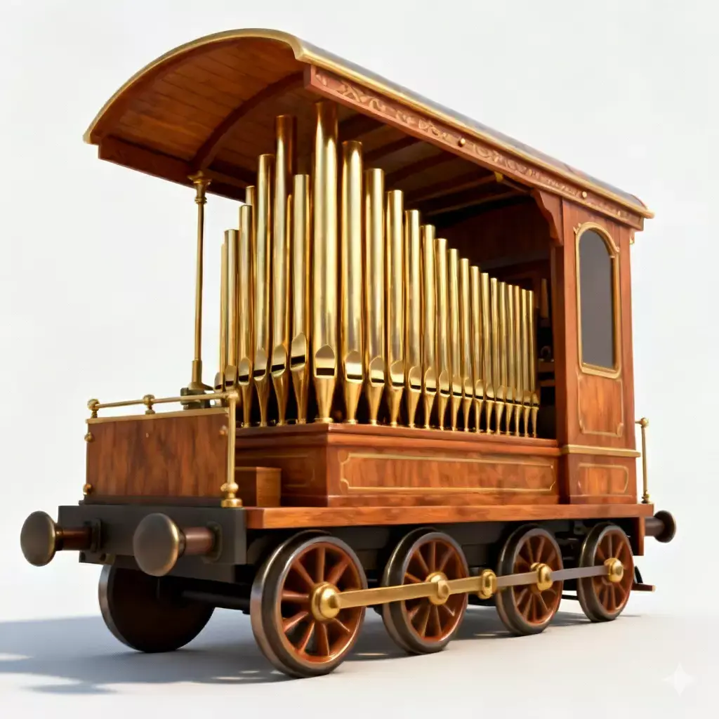 Grand Harmony Organ Wagon 3D Model Low-poly 3D model