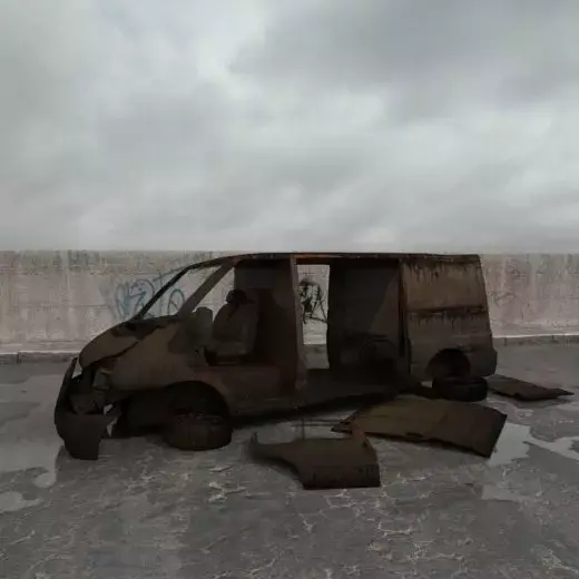 destroyed van 015 am165 3D model