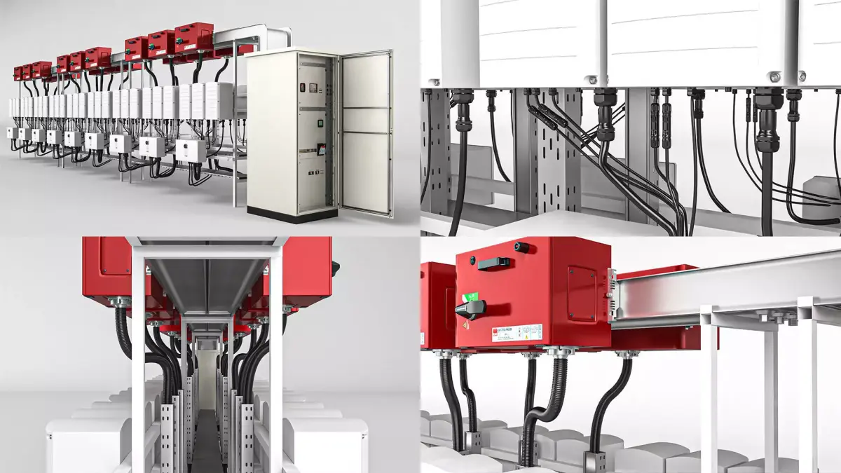 Solar Inverter Room Low-poly 3D model