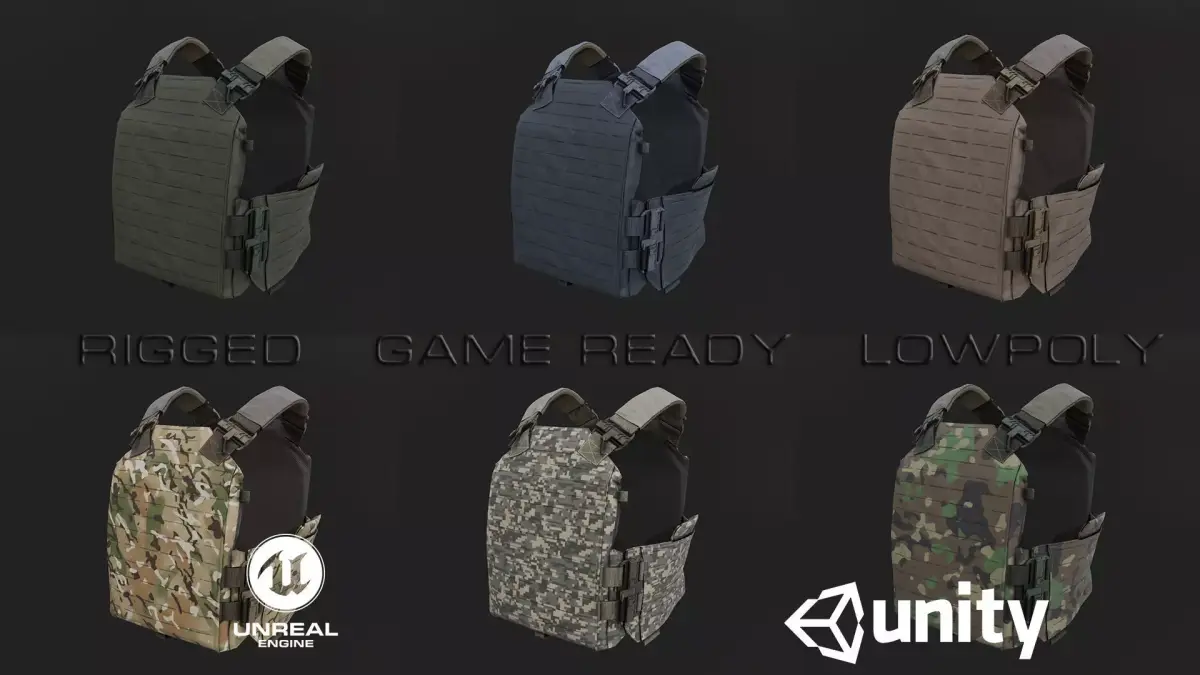 FirstSpear AAC Vest Low-poly 3D model