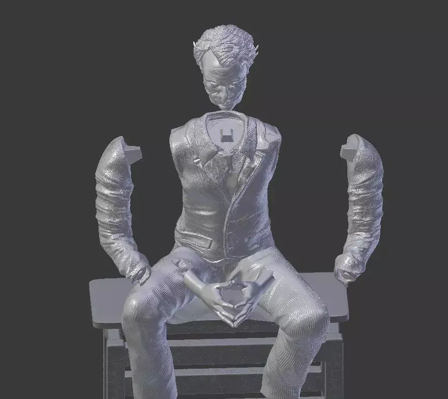Rabbit man on chair 3D model