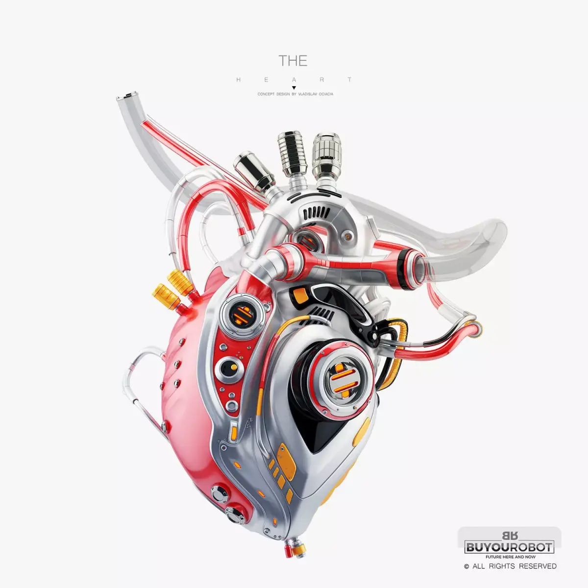 Robotic heart 3D 3D model
