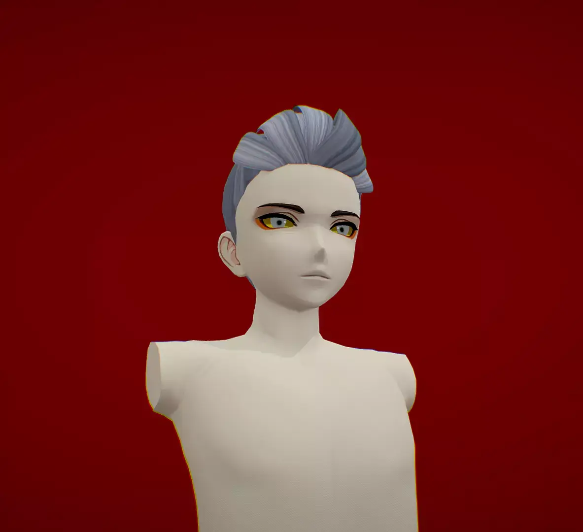 Anime Hair 2 Low-poly 3D model