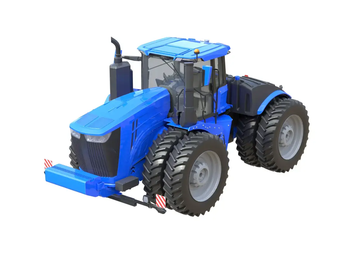 Agricultural Tractor Wheeled   Low-poly 3D model
