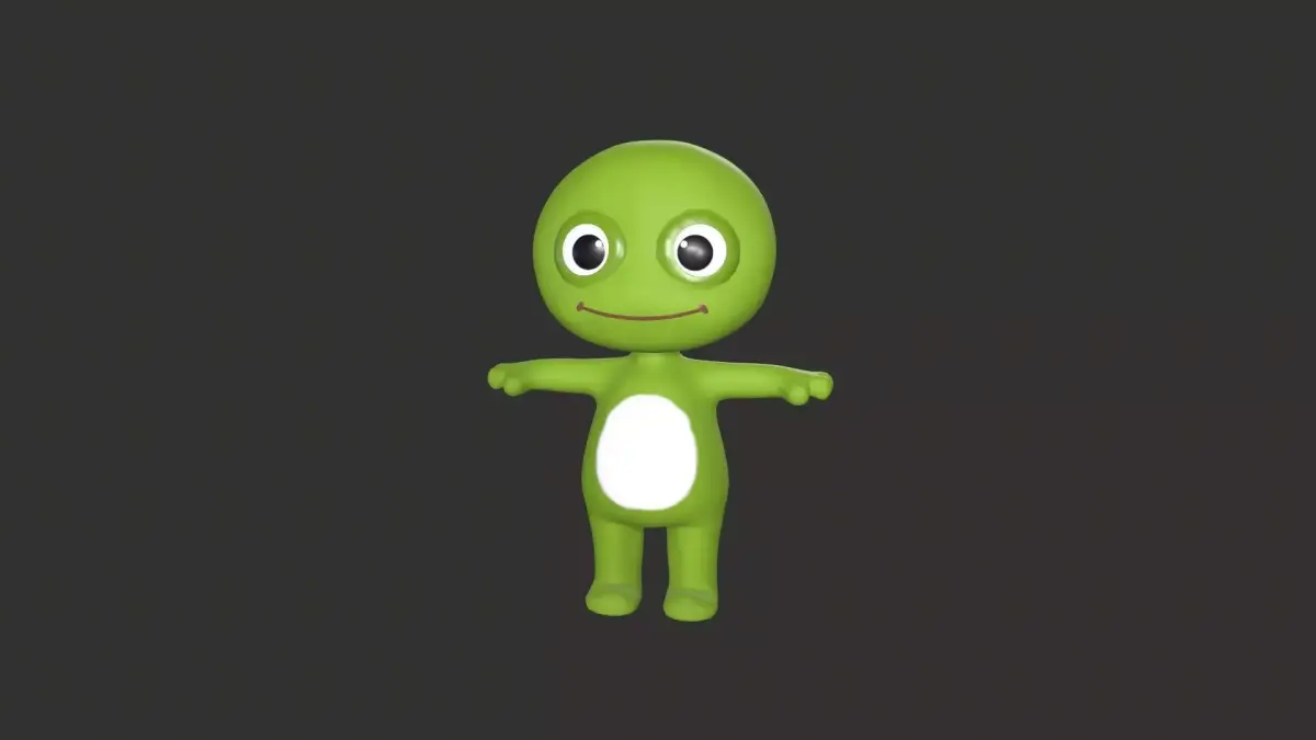 Cartoon 005 Character Frog Cute Low-poly 3D model