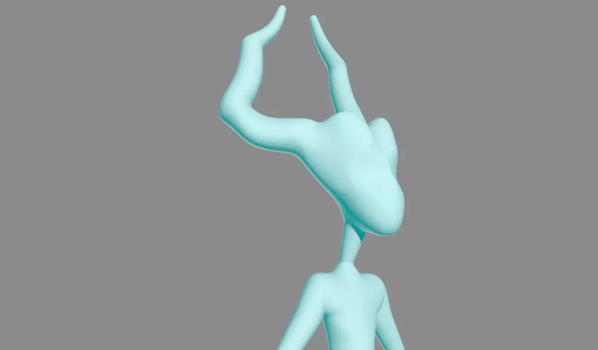 Fantasy character with horns 3D model