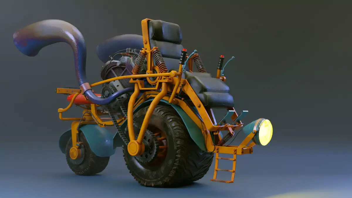 Fancy motorcycle Free low-poly 3D model