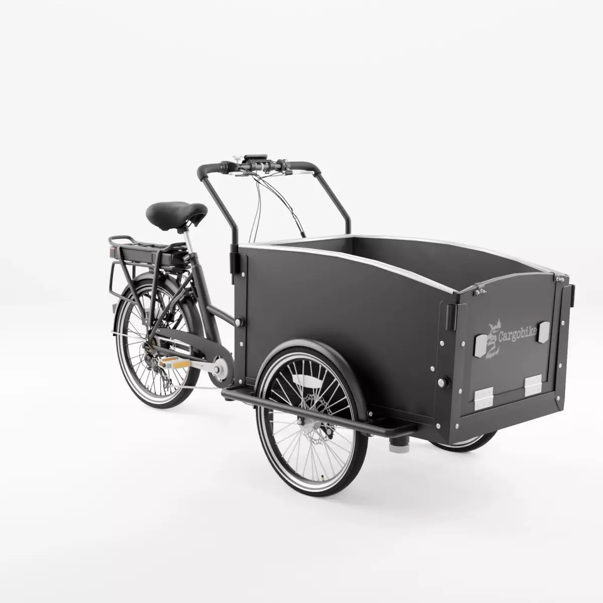 3D Model of Cargobike Classic Dog Low-poly 3D model