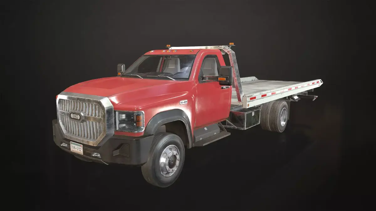 Medium Duty Truck VX400 - Rollback Low-poly 3D model
