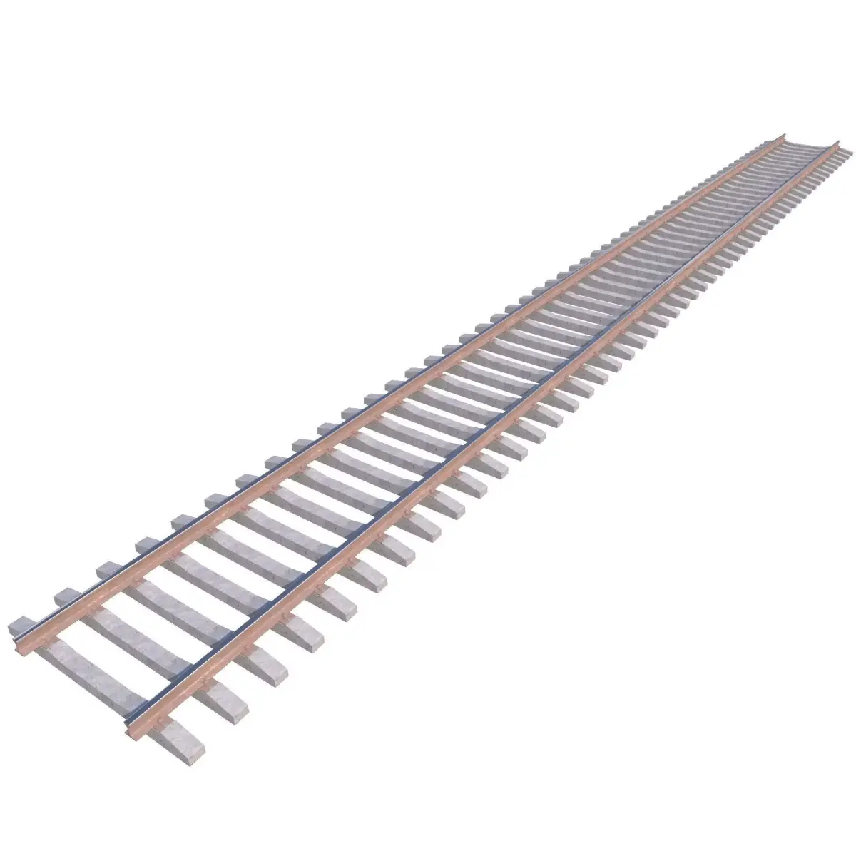 Railway Rails Low-poly 3D model