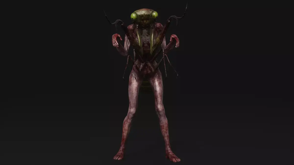 Mutant Mantis - Horror Insects Collection Low-poly 3D model
