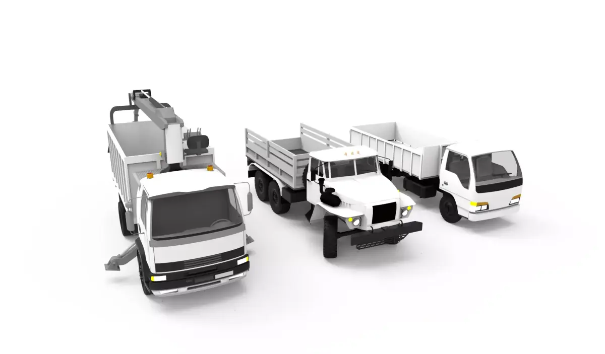 Garbage truck 3D model buy