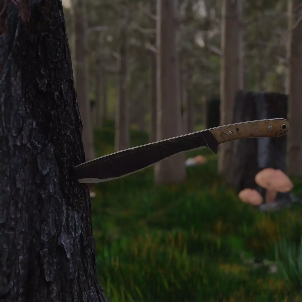 Machete knife Free low-poly 3D model