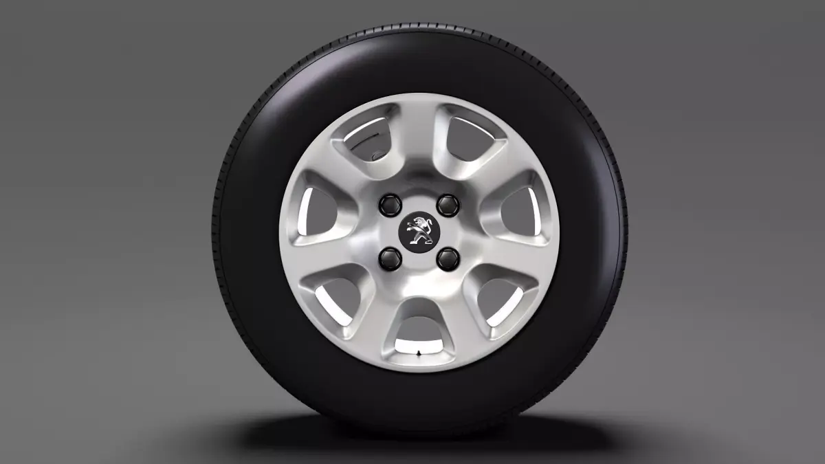 Peugeot Partner Van wheel 2017 3D model