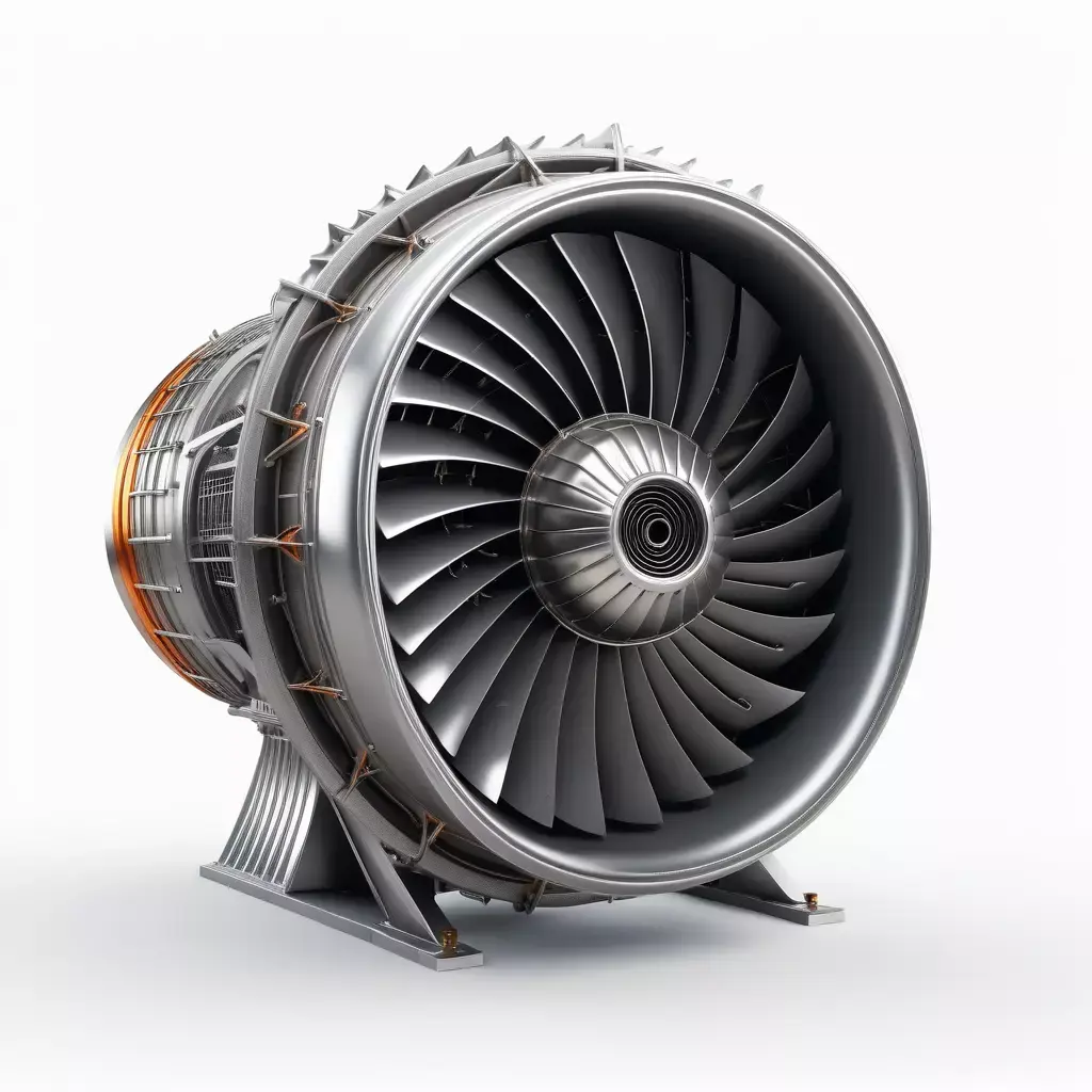 Futuristic Jet Turbine Engine 3D Model 3D model