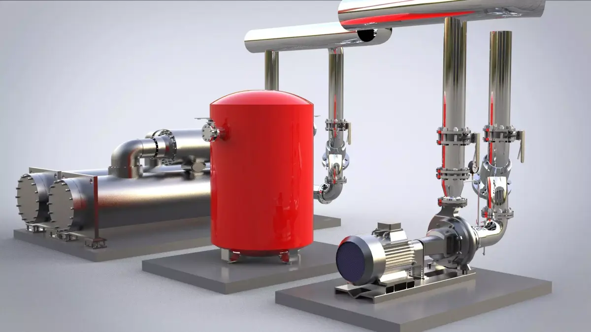 Equipment for pumping units compressors  tanks  heat exchangers 3D model