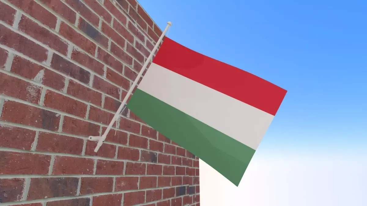 Flag of Hungary 3D model