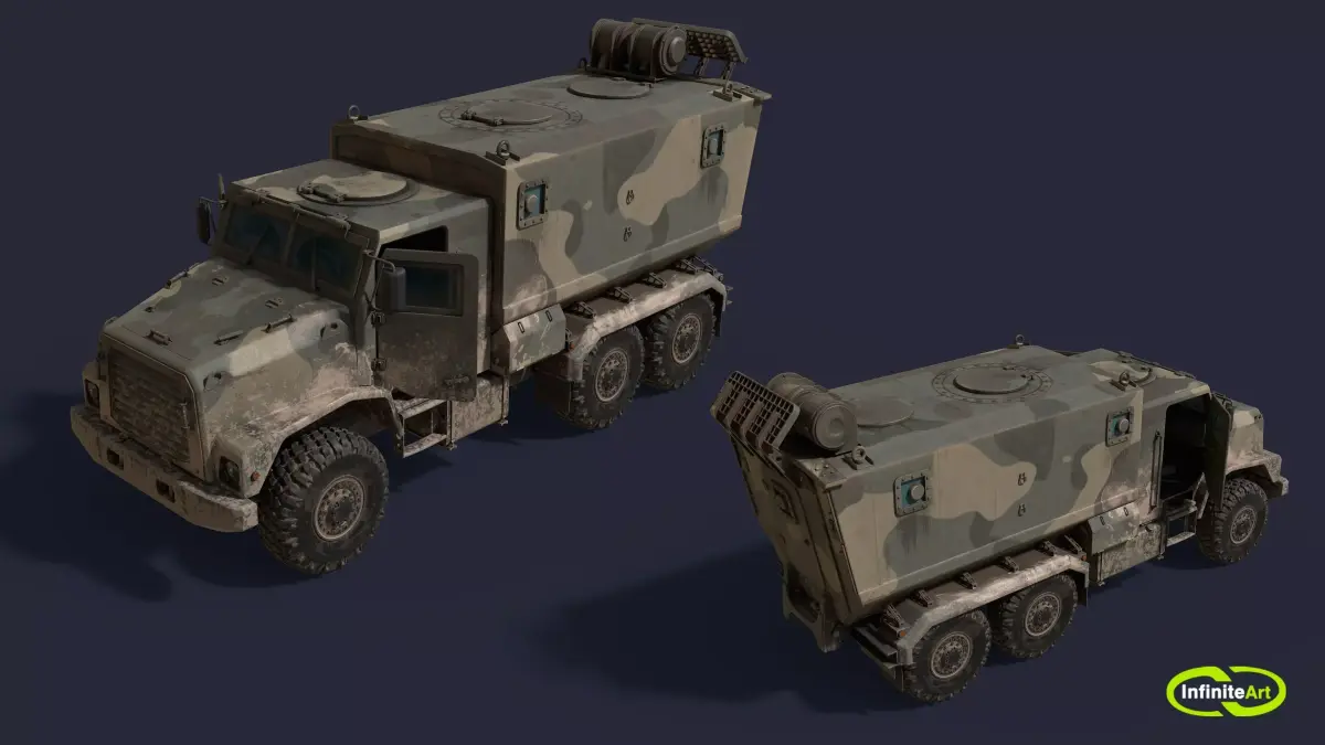 Cargo Truck Low-poly 3D model