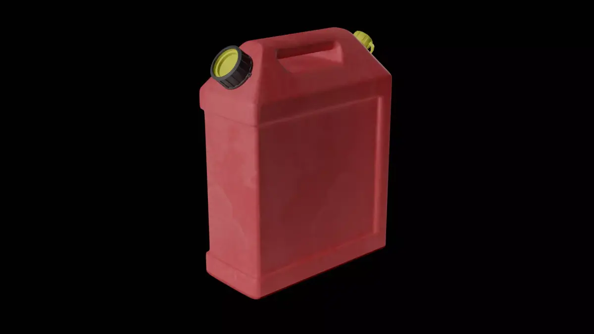 Rectangular Gas Can Low-poly 3D model