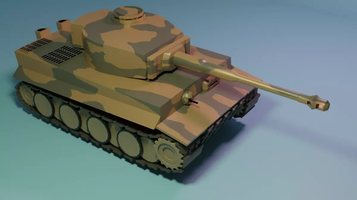 WW2 Pz Kpfw VI Tiger Low-poly 3D model