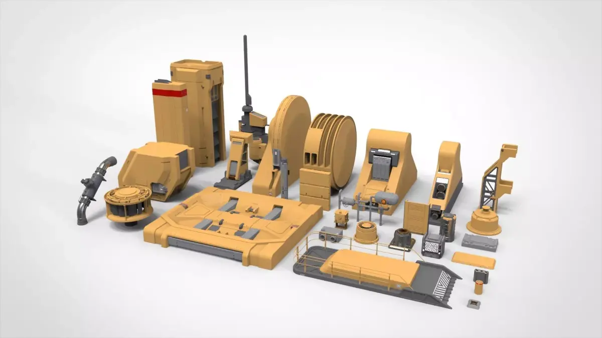 sci-fi Architecture kitbash 37 3D model