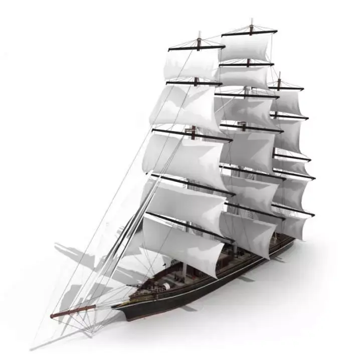 Square Rigged Tall Ship 3D model