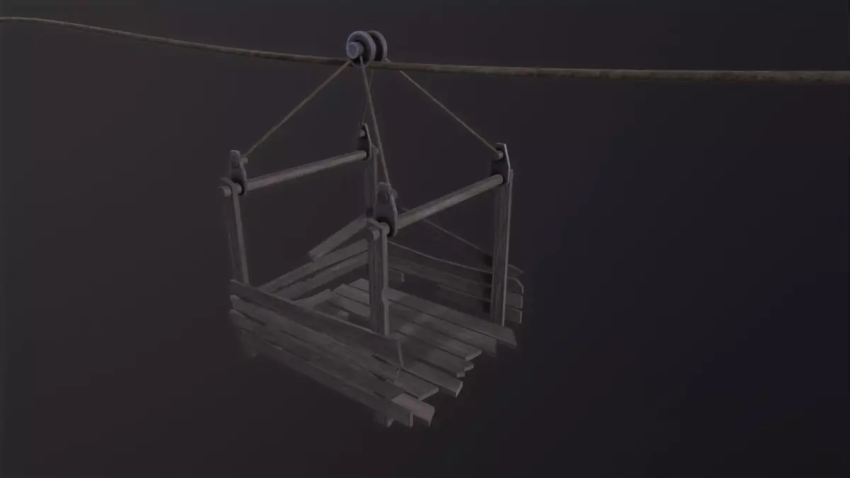 Rope way 3D Model Low-poly 3D model
