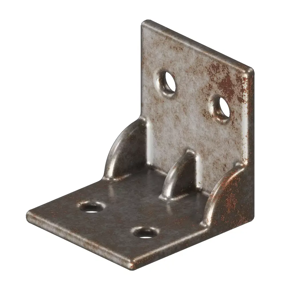 Rusty Square Corner Bracket 3D model
