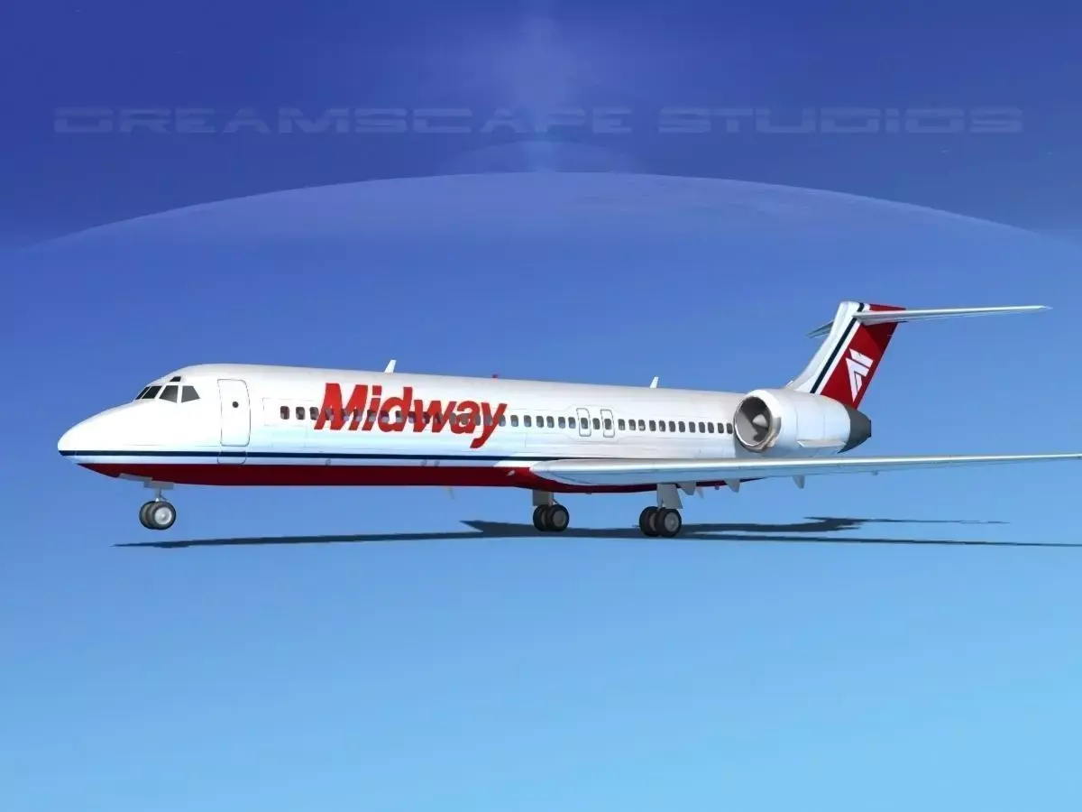 Boeing 717-200 Midway 3D model