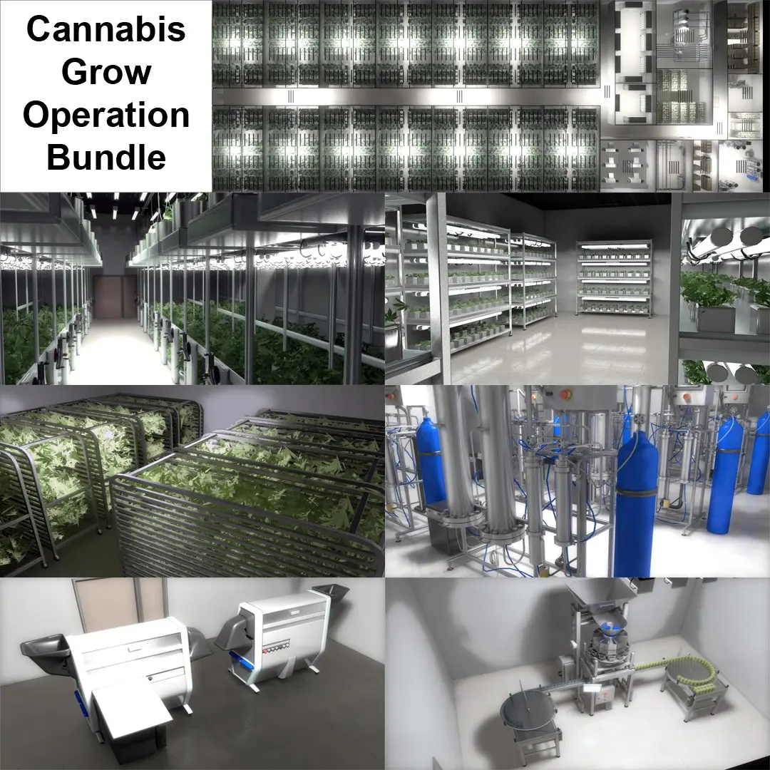 Cannabis Productions Facility 3D model