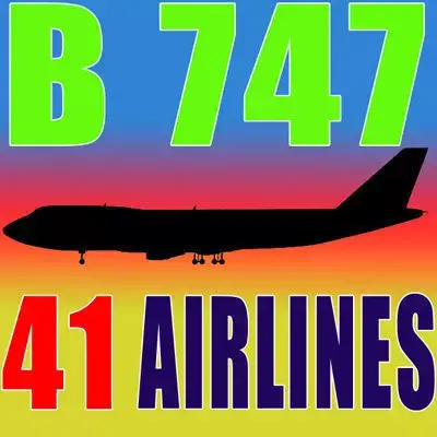 41 Airline Textures For Boeing  3D model