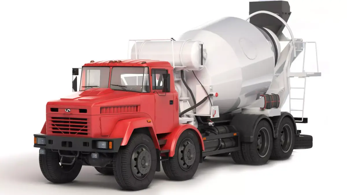 KrAZ 7133P4 cement mixer 2011 3D model