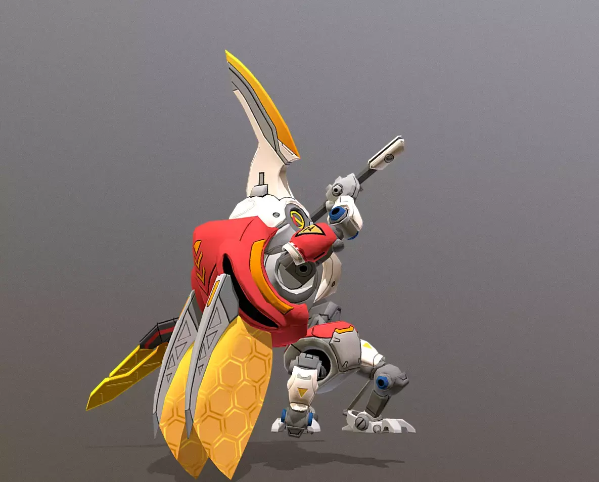 CYBORG-BEETLE-ROBOT Spear Slamming 3D model