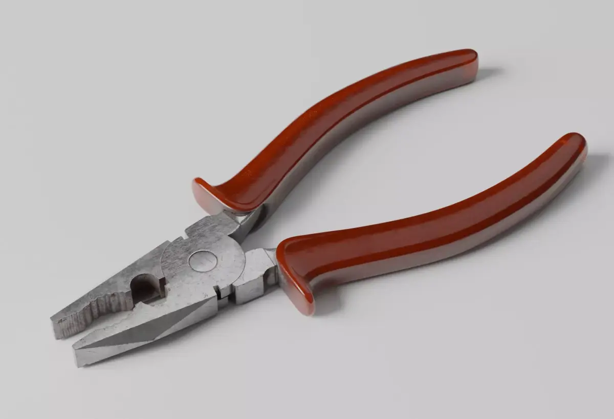 Weathered Combination Pliers 3D model