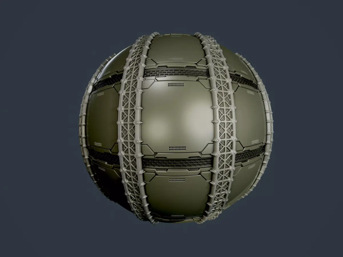 Sci-Fi Military Seamless PBR Texture 87 Texture