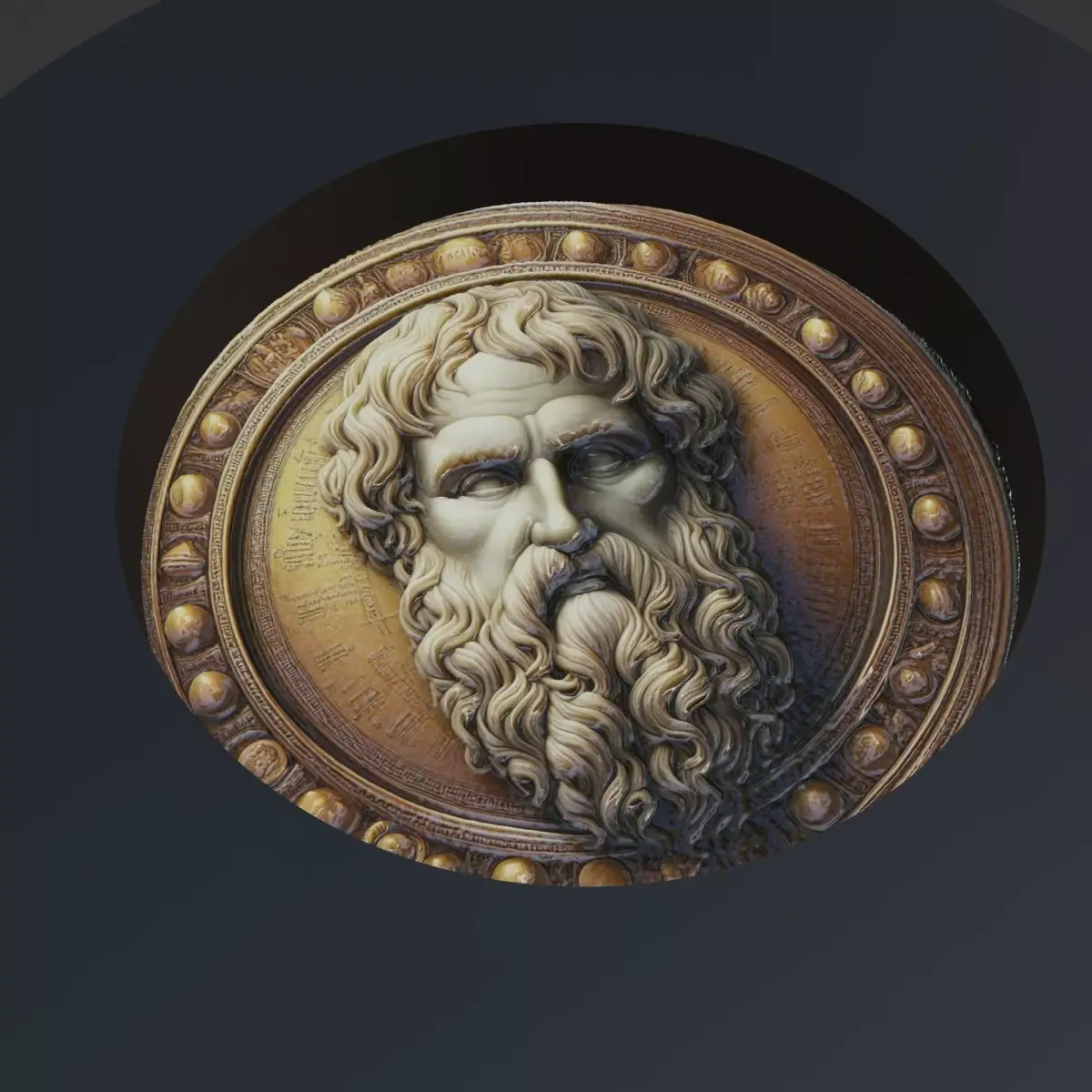 Plato Medallion 3D print model buy