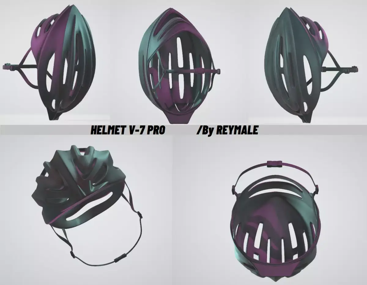 BICYLE HELMET V-7 PRO  Low-poly 3D model