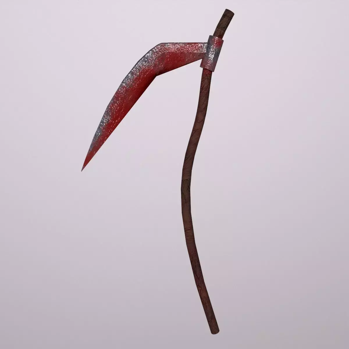 Medieval Scythe Game Ready Low Poly 3D Model Low-poly 3D model