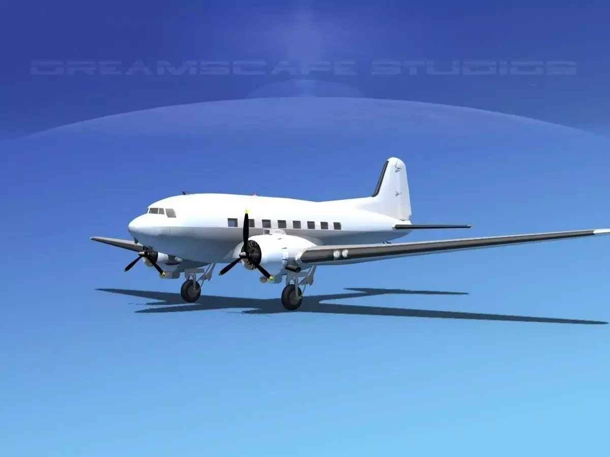 Douglas DC-3 Unmarked  3D model