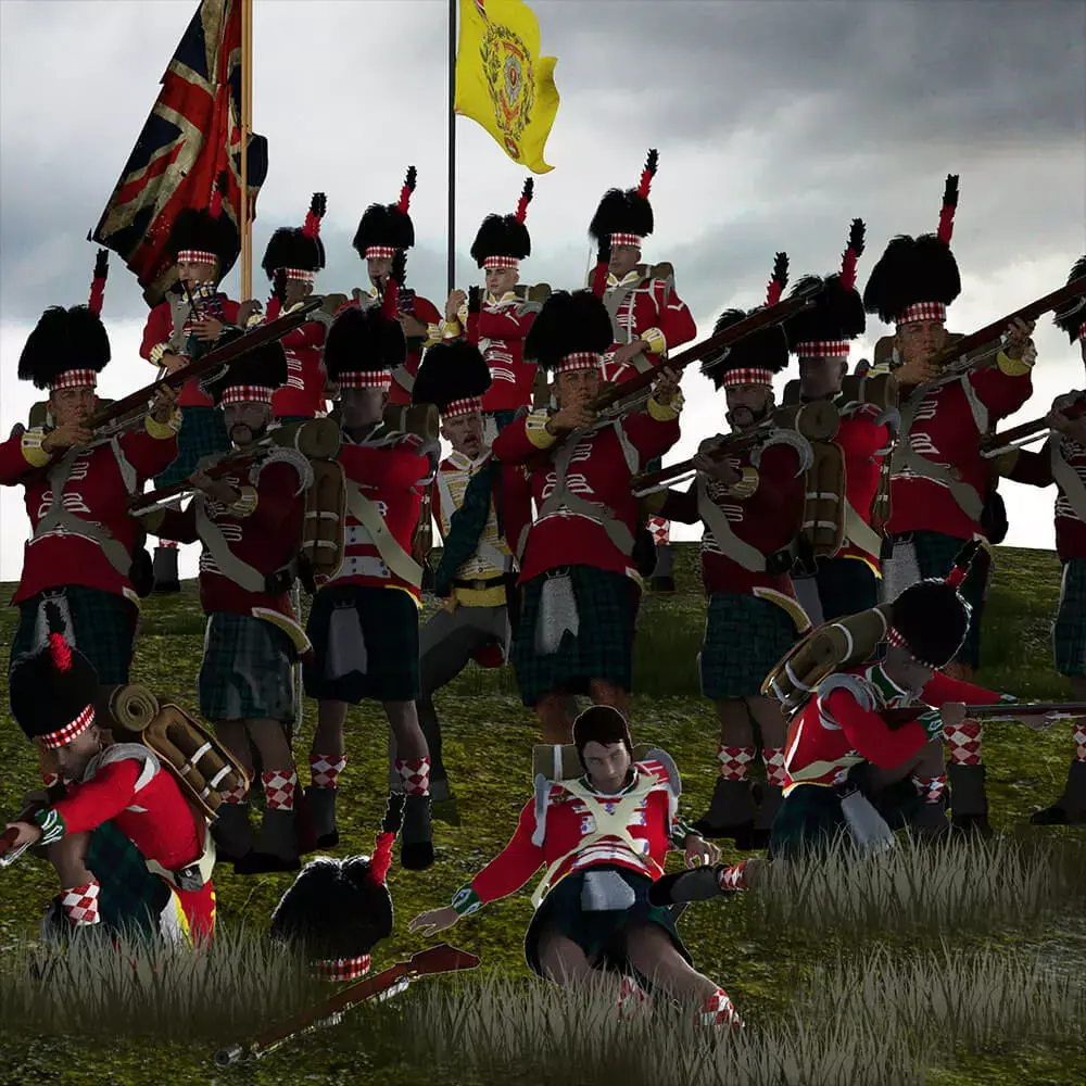 Wellingtons Scottish Highland Infantry 3D model
