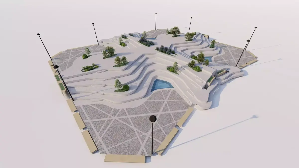 public park-Private Park Landscape Urban 3D model purchase