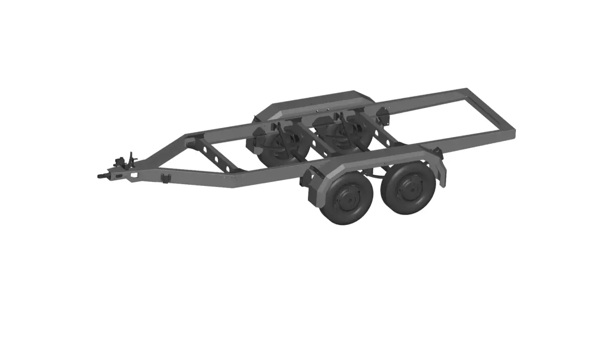 boat trailer 3D model by truck-3d from CGTrader