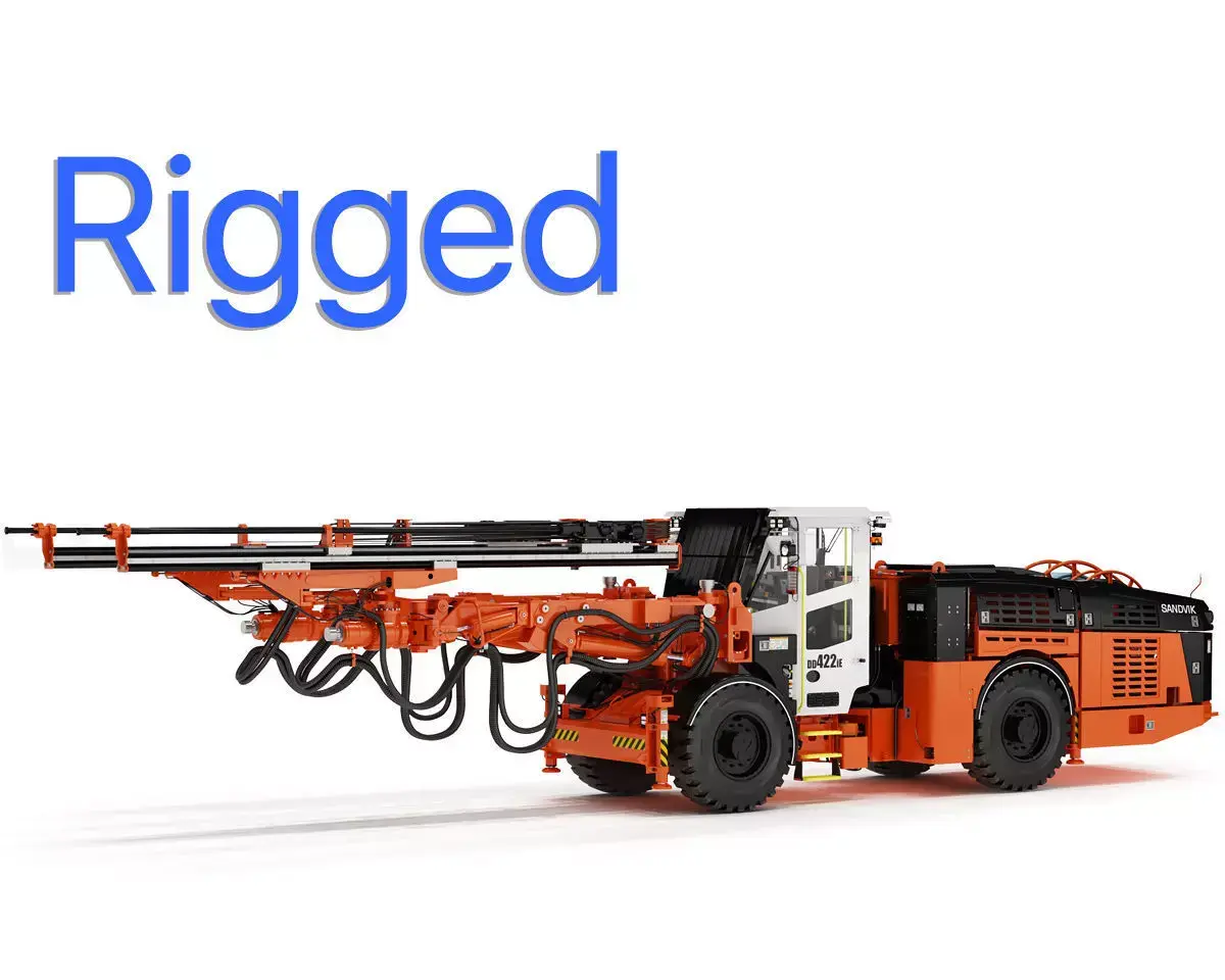 Underground Mining Drill Rigs DD422iE Rigged 3D model