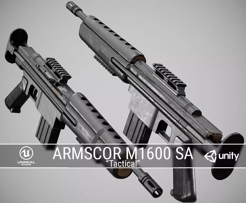 PBR TACTICAL ARMSCOR M1600 SA Low-poly 3D model