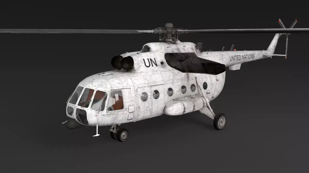 Rescue helicopter Low-poly 3D model