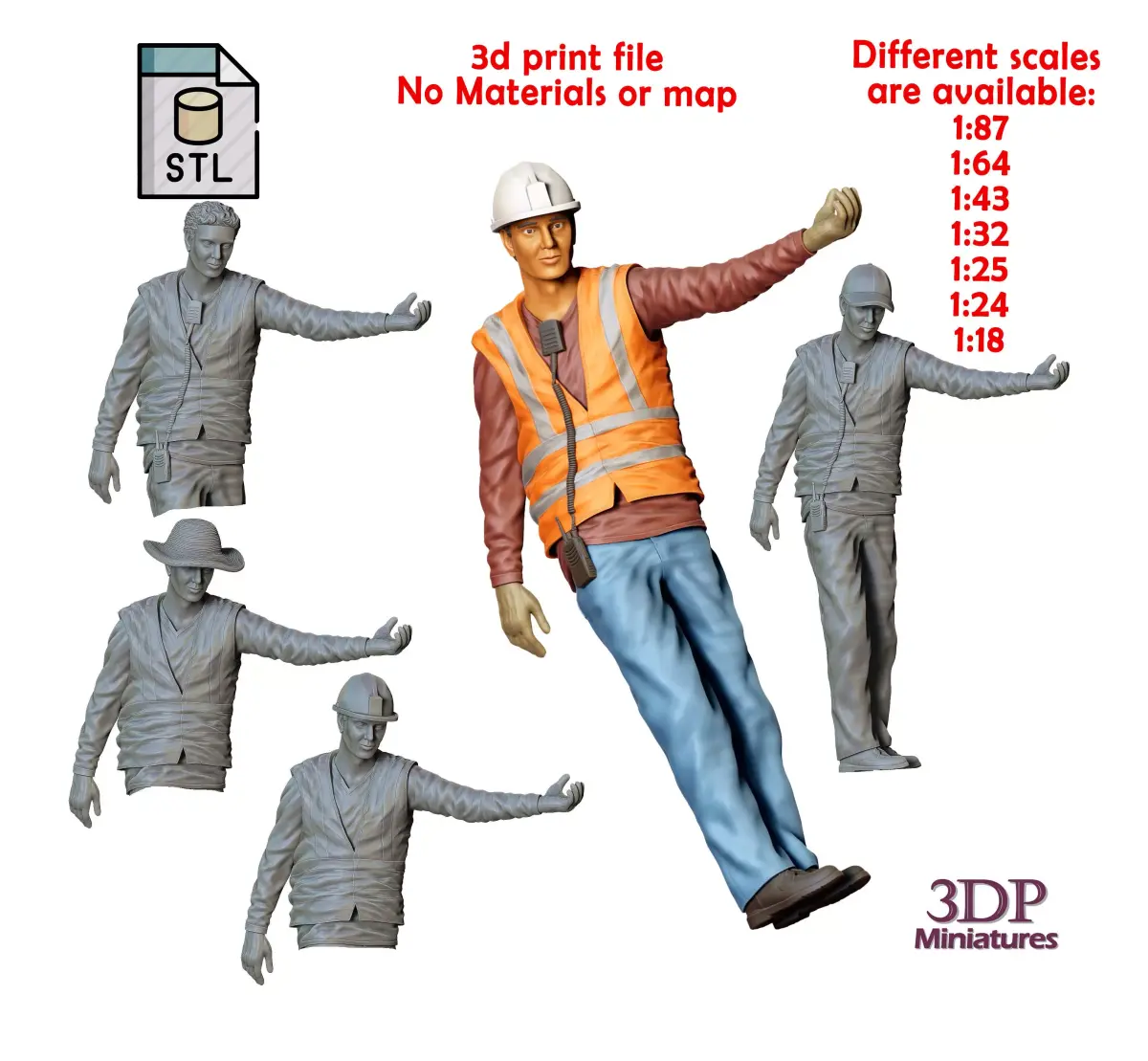 N4 Railway track worker hanging onto a train 3D print model