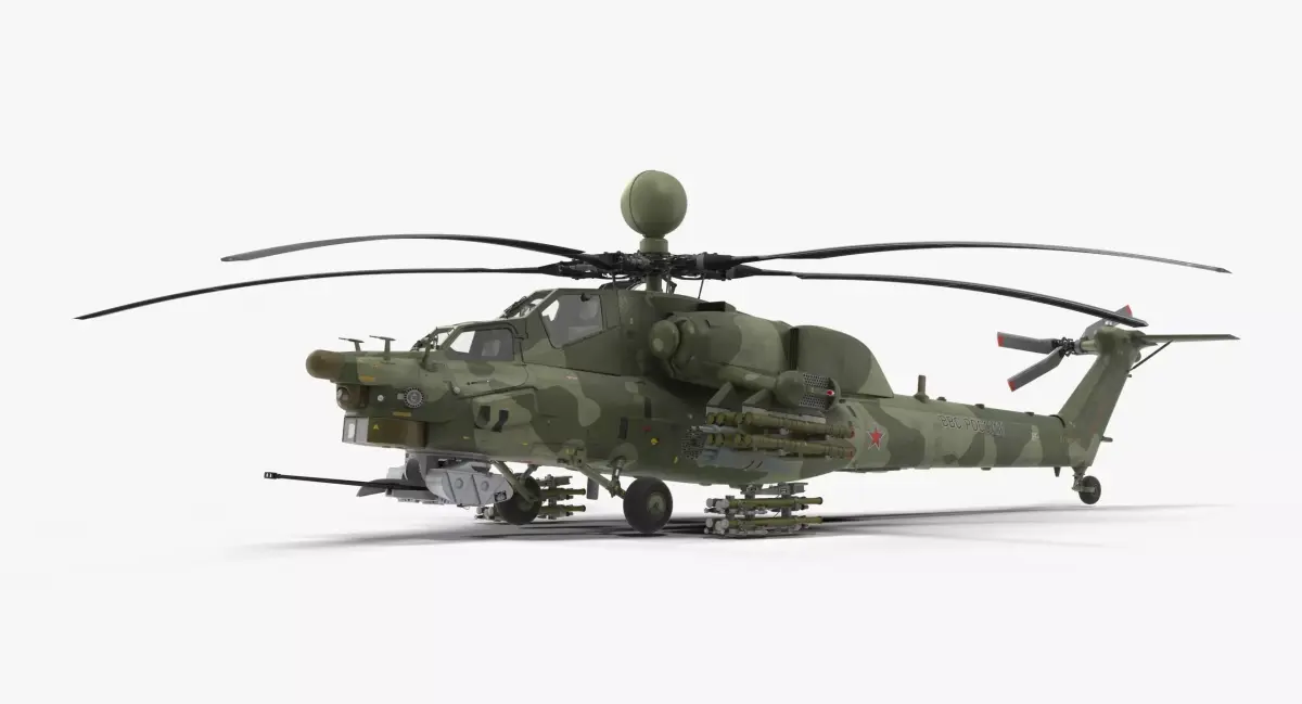 Mi-28N Green Low-poly 3D model purchase