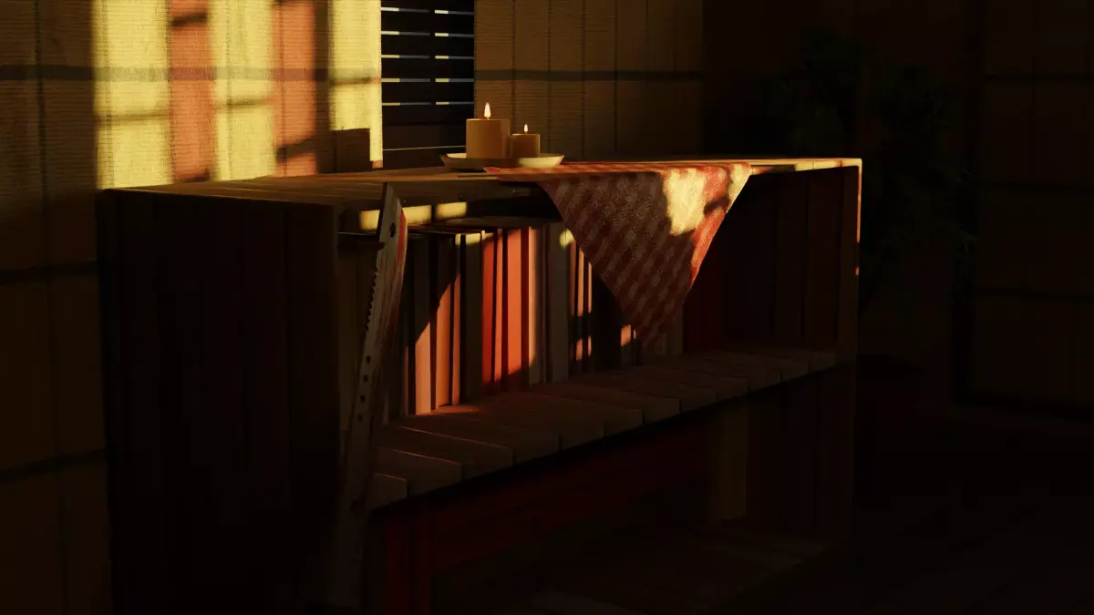 Post-apocalyptic room 3D model