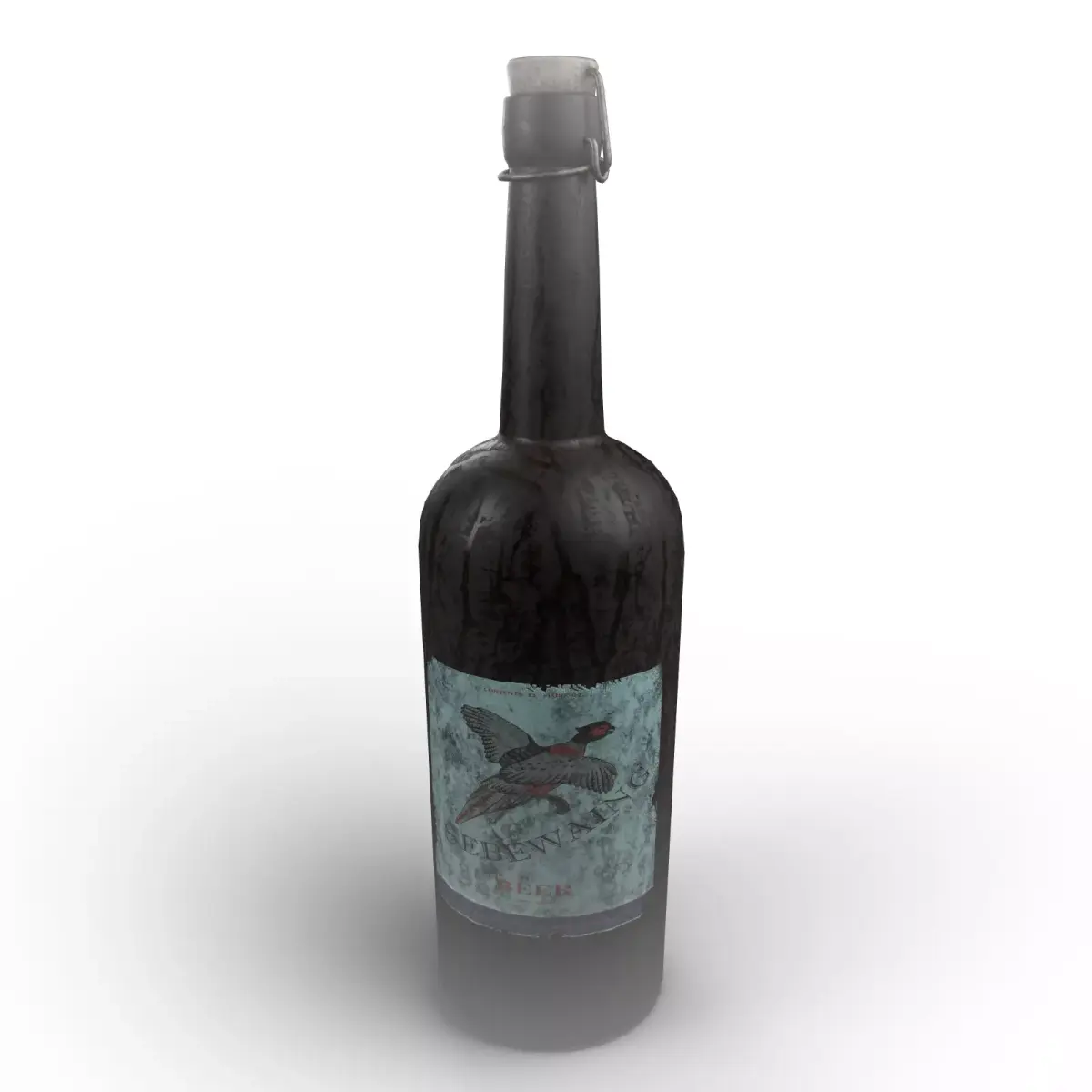 Sebewaing Beer Bottle Low-poly 3D model