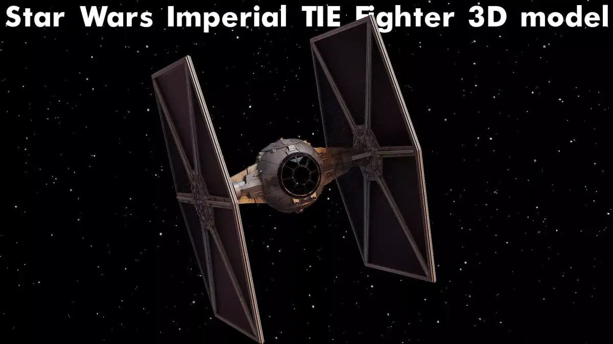 Star Wars Imperial TIE Fighter 3D model Low-poly 3D model